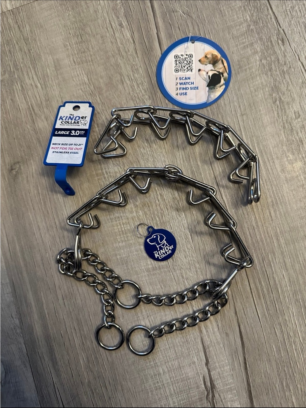 Kinder Dog Training Prong Collar with Cover